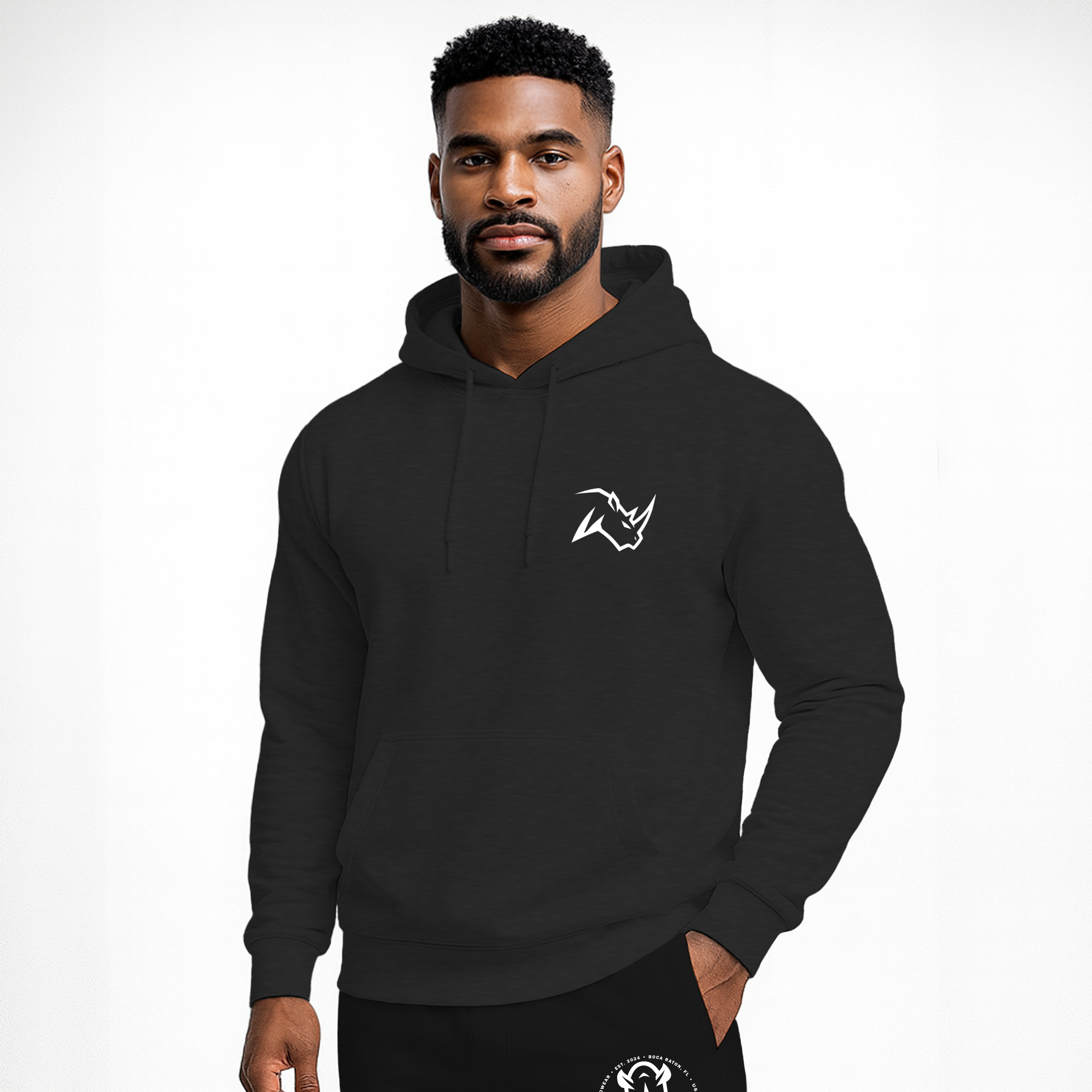 Ryno Elevate Pullover Hoodie - Snow Emblem - Men - RynoWear