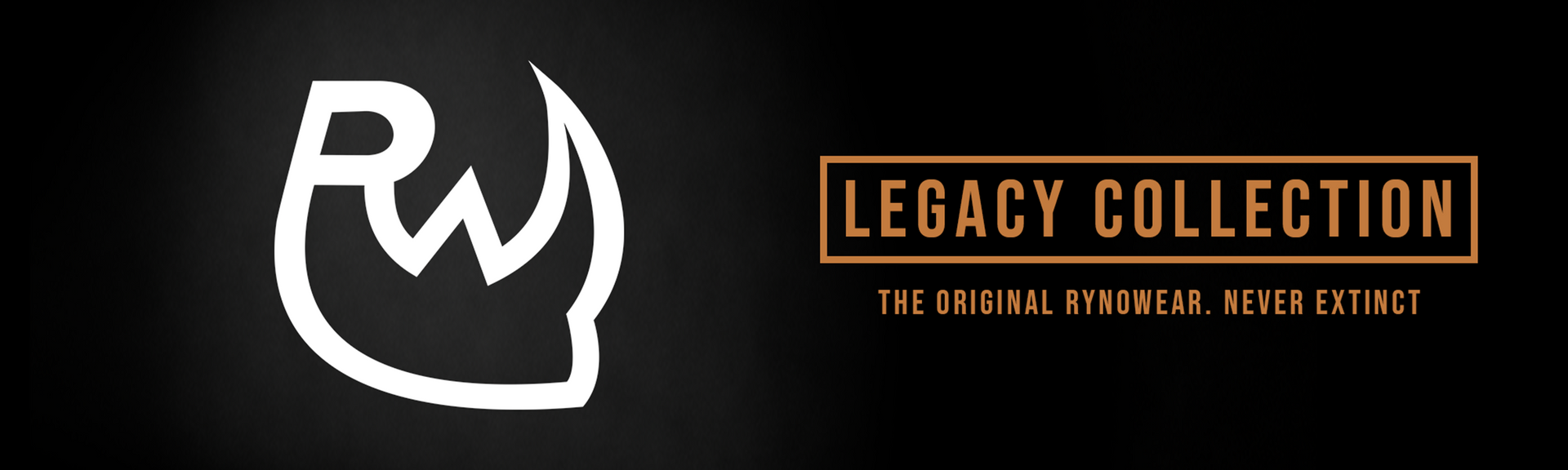 Logo and text for 'Legacy Collection' on a black background