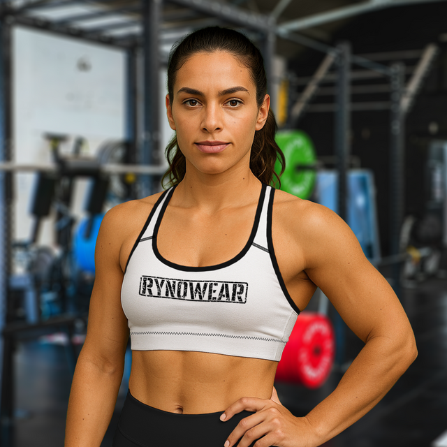 White Ryno Crush Padded Sports Bra