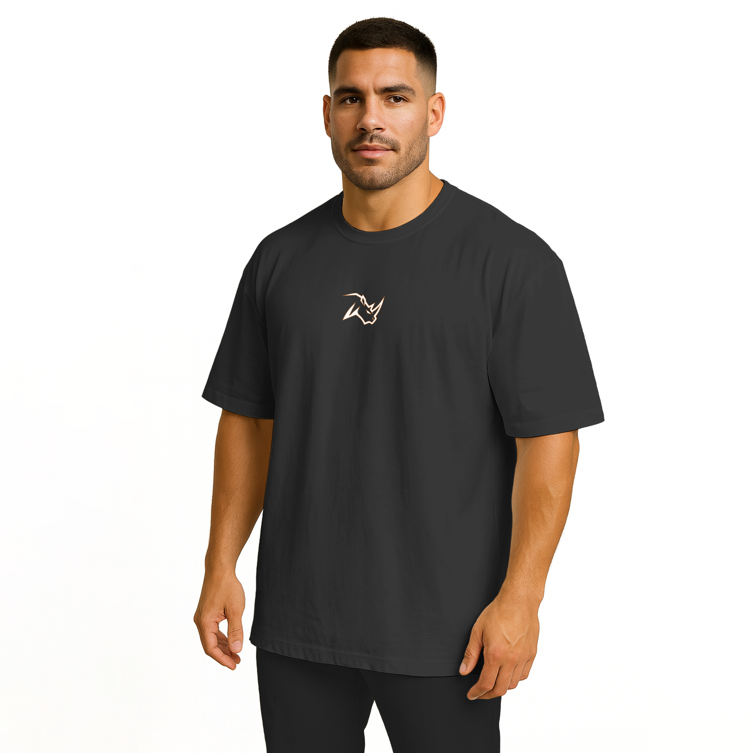 Ryno Balance Oversized Tee – White Core Emblem - RynoWear