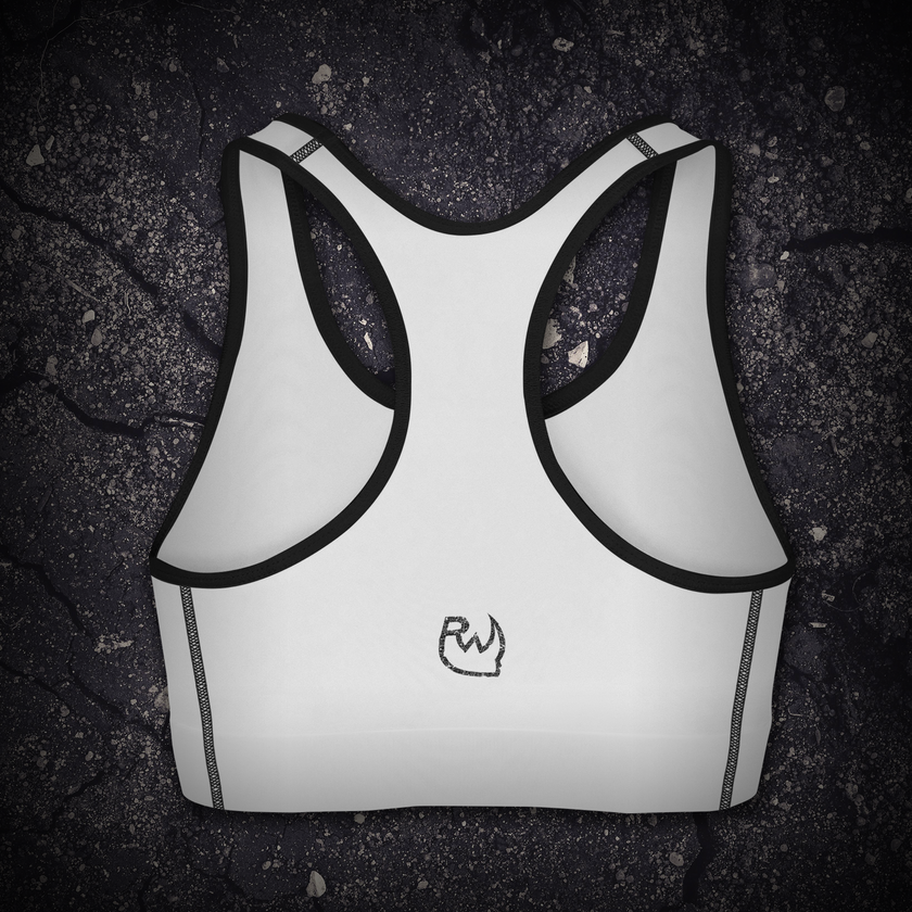 White Ryno Crush Sports Bra - RynoWear
