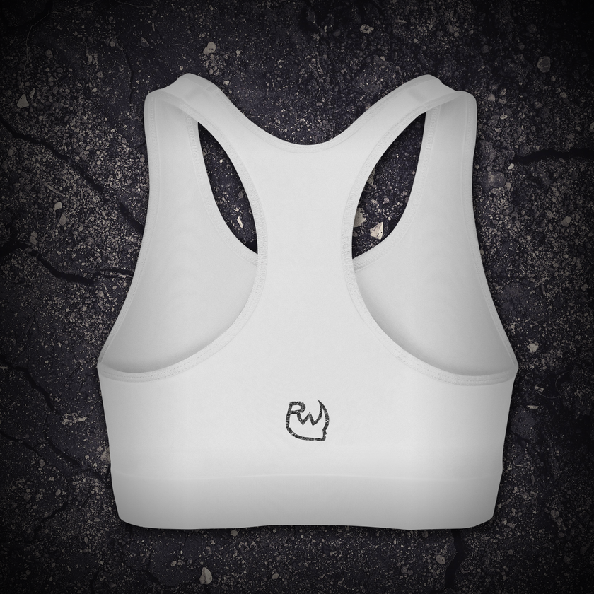 White Ryno Crush Sports Bra - RynoWear