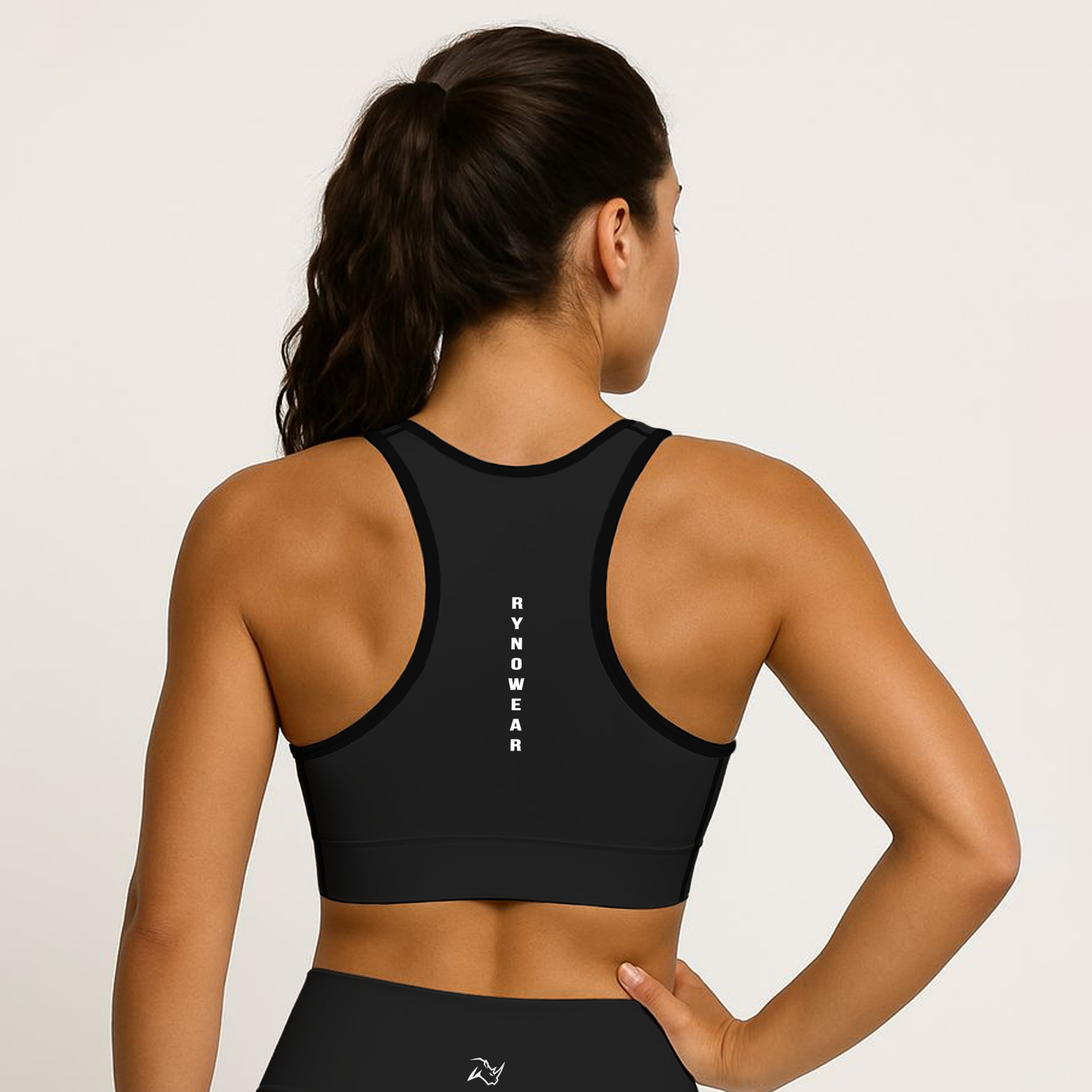Ryno Axis Padded Sports Bra - Onyx - RynoWear