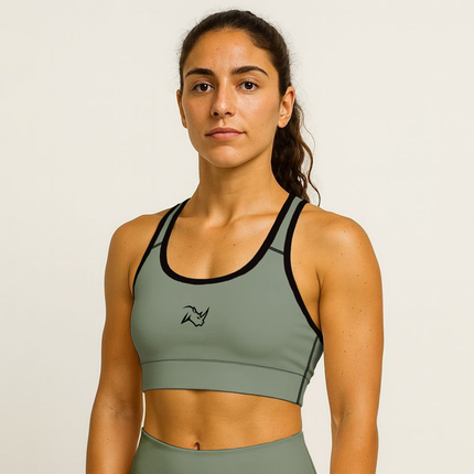 Ryno Axis Padded Sports Bra - Sage - RynoWear
