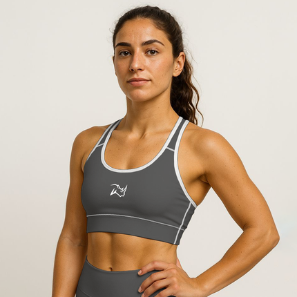 Ryno Axis Padded Sports Bra - Slate - RynoWear