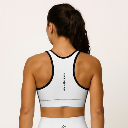 Ryno Axis Padded Sports Bra - Snow - RynoWear