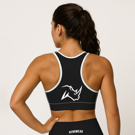 Ryno Flow Padded Sports Bra - Onyx - RynoWear