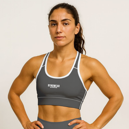 Ryno Flow Padded Sports Bra - Slate - RynoWear