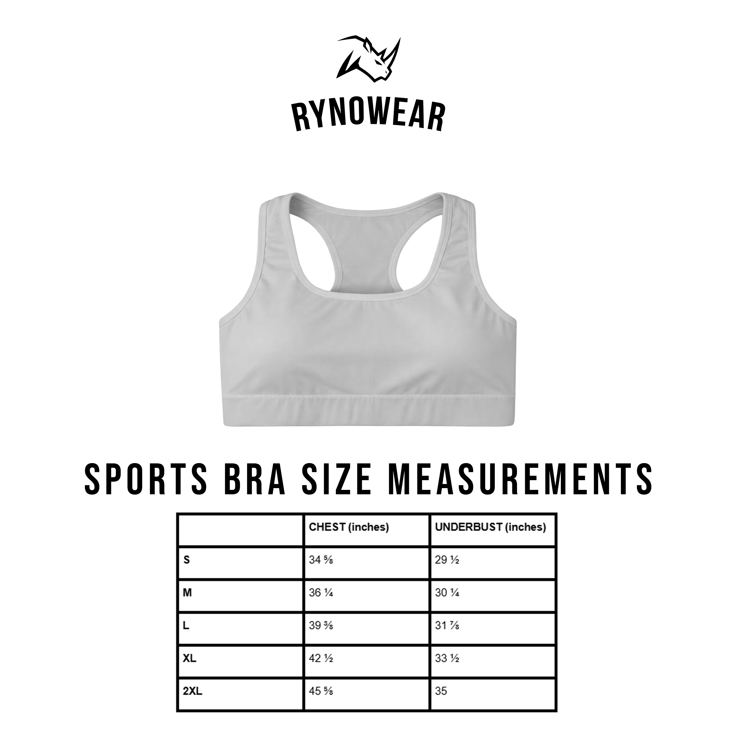 Ryno Axis Padded Sports Bra - Slate - RynoWear