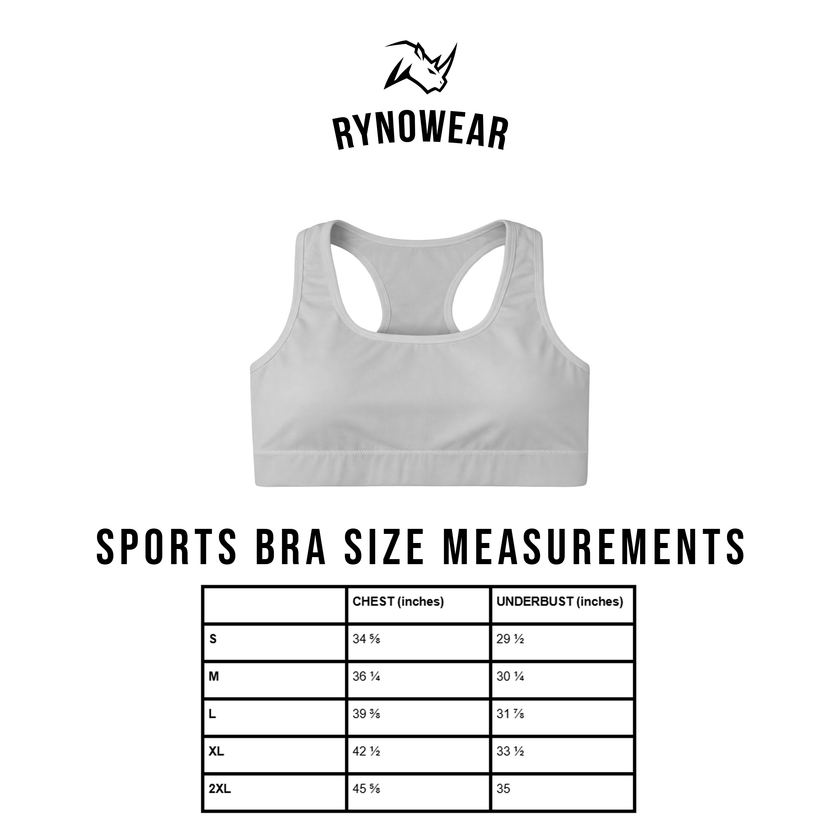 Ryno Axis Padded Sports Bra - Slate - RynoWear